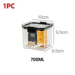 Space Savvy Küche & Esszimmer-Transparenter Getreidevorratsbehälter – luftdichter Lebensmittel-Organizer