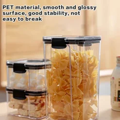 Space Savvy Küche & Esszimmer-Transparenter Getreidevorratsbehälter – luftdichter Lebensmittel-Organizer