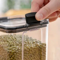 Space Savvy Küche & Esszimmer-Transparenter Getreidevorratsbehälter – luftdichter Lebensmittel-Organizer