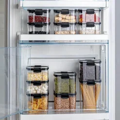 Space Savvy Küche & Esszimmer-Transparenter Getreidevorratsbehälter – luftdichter Lebensmittel-Organizer