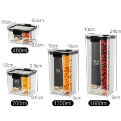 Space Savvy Küche & Esszimmer-Transparenter Getreidevorratsbehälter – luftdichter Lebensmittel-Organizer