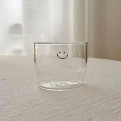 Plates u0026 More Küche & Esszimmer-Transparenter, hitzebeständiger Kaffeebecher aus Glas – ideal für Milch, Tee, Saft, Homeoffice