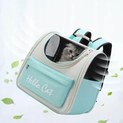Furendo Haustierzubehör|Reinigungswerkzeuge Für Haustiere-Transparenter Katzentrage-Rucksack - Atmungsaktive Reisetasche für Haustiere