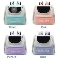 Furendo Haustierzubehör|Reinigungswerkzeuge Für Haustiere-Transparenter Katzentrage-Rucksack - Atmungsaktive Reisetasche für Haustiere