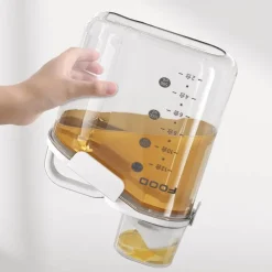 Signature Spaces Küche & Esszimmer-Transparenter Lebensmittelaufbewahrungsspender - Messbehälter für den Küchengebrauch