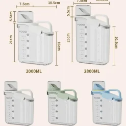 Signature Spaces Küche & Esszimmer-Transparenter Lebensmittelaufbewahrungsspender - Messbehälter für den Küchengebrauch