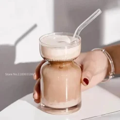 Plates u0026 More Küche & Esszimmer-Transparenter Saturn-Glasbecher – Vielseitiger Becher für Kaffee, Bier und Saft