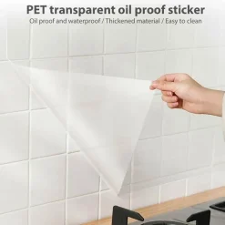 The Decor Haven Küche & Esszimmer|Gadgets Für Zuhause-Transparenter, spritzwassergeschützter Wandaufkleber – wasserfester Schutzkleber