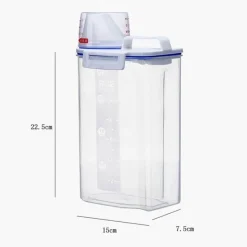 Furendo Haustierzubehör|Reinigungswerkzeuge Für Haustiere-Transparenter Vorratsbehälter für Tierfutter – langlebiger Tierbehälter