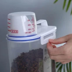 Furendo Haustierzubehör|Reinigungswerkzeuge Für Haustiere-Transparenter Vorratsbehälter für Tierfutter – langlebiger Tierbehälter