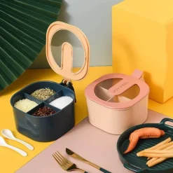 Space Savvy Küche & Esszimmer-Transparentes Gewürz-Vorratsglas – Behälter zur einfachen Organisation