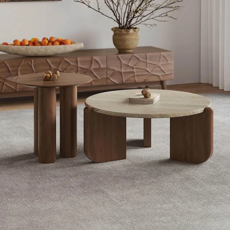 The Coffee Table Co. Möbel-Travertin Couchtisch - Naturstein Wohnzimmer Dekor