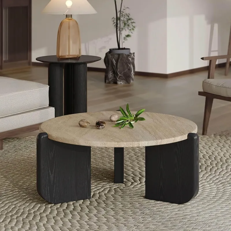 The Coffee Table Co. Möbel-Travertin Couchtisch - Naturstein Wohnzimmer Dekor