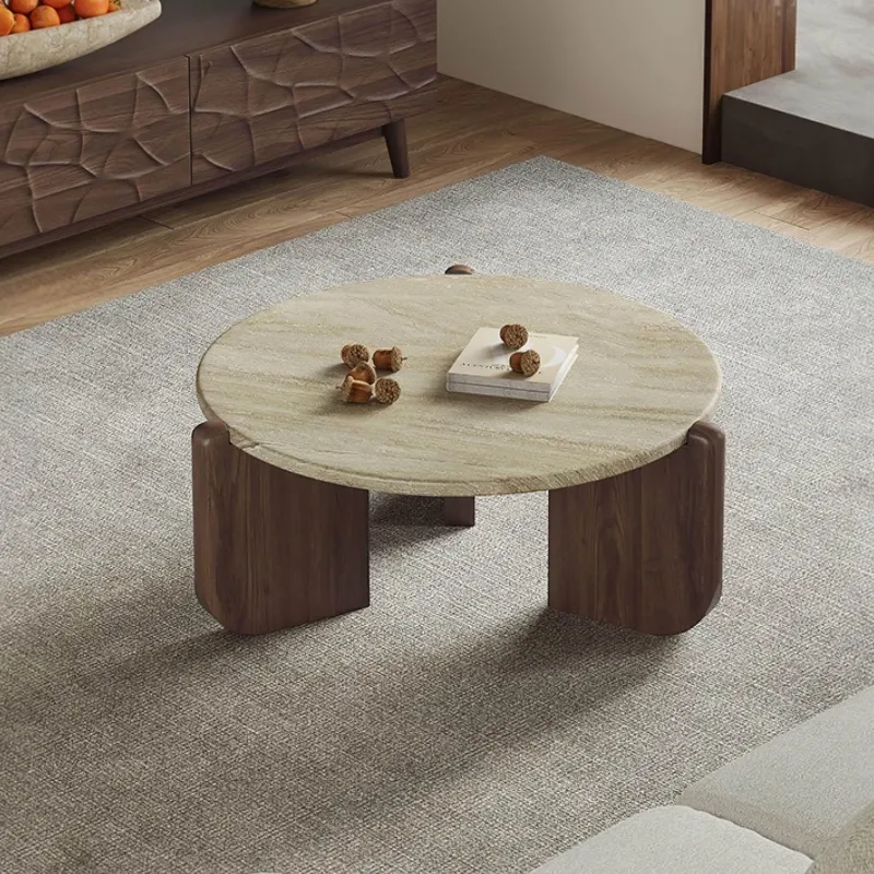 The Coffee Table Co. Möbel-Travertin Couchtisch - Naturstein Wohnzimmer Dekor