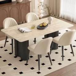 The Lounge Loft Möbel-Esstisch - Elegante Naturstein-Esszimmermöbel