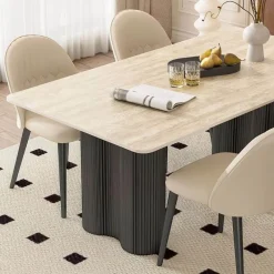 The Lounge Loft Möbel-Esstisch - Elegante Naturstein-Esszimmermöbel