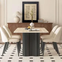 The Lounge Loft Möbel-Esstisch - Elegante Naturstein-Esszimmermöbel