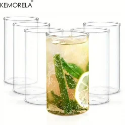 Plates u0026 More Küche & Esszimmer-Trinkgläser-Set aus Borosilikatglas – BPA-frei, hitzebeständig, spülmaschinenfest, 64er-Pack