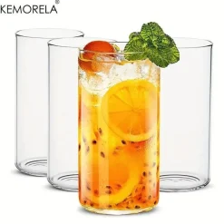 Plates u0026 More Küche & Esszimmer-Trinkgläser-Set aus Borosilikatglas – BPA-frei, hitzebeständig, spülmaschinenfest, 64er-Pack