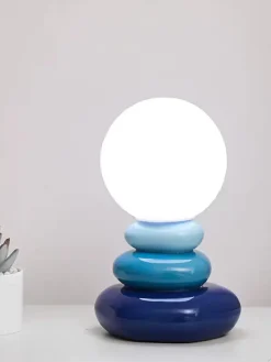 The Gilded Nest Beleuchtung|Wohndeko-Triple Gourd Ceramic Table Lamp with 3 Light Modes