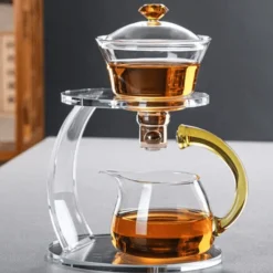 The Decor Haven Küche & Esszimmer-Türkische hitzebeständige Glasteekanne – Klassischer Teebereiter