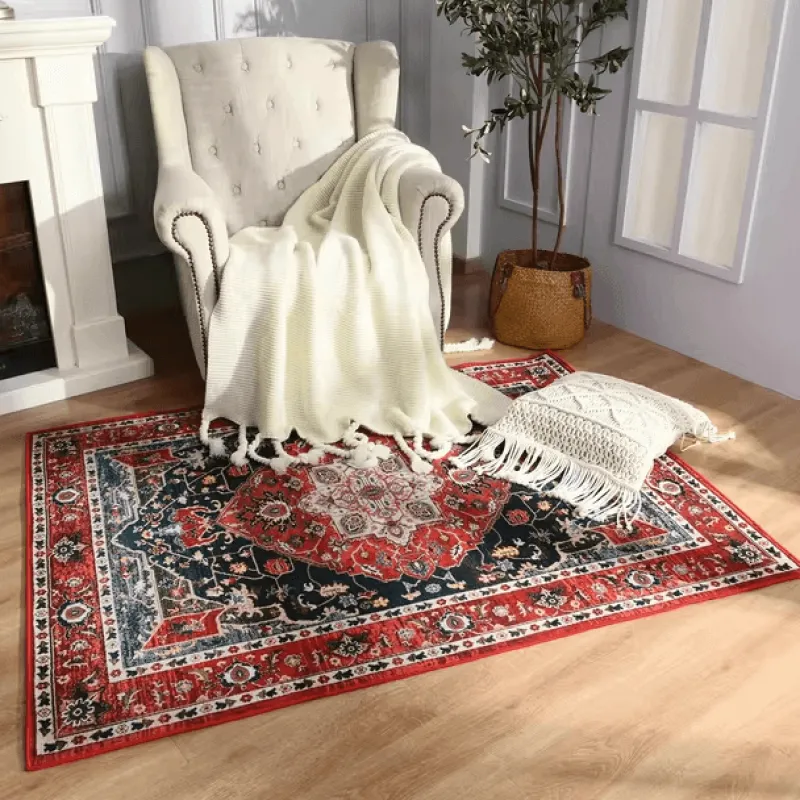 Warm Weaves Boden & Teppiche-Türkischer Vintage-Teppich – Retro-Bodendekor