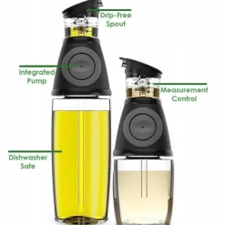 The Culinary Kit Küche & Esszimmer-Tropffreies Olivenölspender-Set – 2er-Pack Küchenwerkzeug