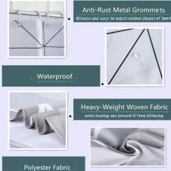 Aqua Essence Badezimmer-Tropical Beach Shower Curtain - Santa Maria Bathroom Decor