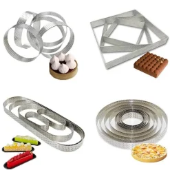 Tom Küche & Esszimmer-Törtchenform-Set aus Edelstahl – Backausstecher mit mehreren Formen