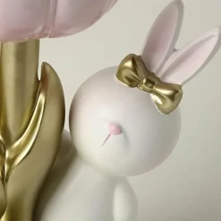 Bright Accents Beleuchtung-Tulpen-Kaninchen-Tischlampe – Niedliche Deko-Beleuchtung für Kinder