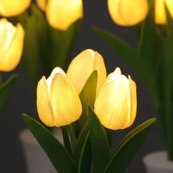 The Light Loft Beleuchtung-Tulpen-Nachtlampe – Sanft leuchtendes, dekoratives Licht für Zuhause