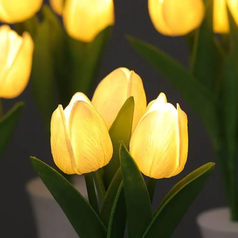 The Light Loft Beleuchtung-Tulpen-Nachtlampe – Sanft leuchtendes, dekoratives Licht für Zuhause