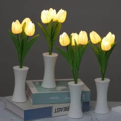 The Light Loft Beleuchtung-Tulpen-Nachtlampe – Sanft leuchtendes, dekoratives Licht für Zuhause
