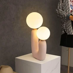 Glow u0026 Shade Beleuchtung-Twin Orbs Table Lamp - Modern Decorative Lighting
