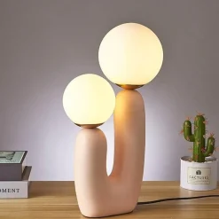 Glow u0026 Shade Beleuchtung-Twin Orbs Table Lamp - Modern Decorative Lighting