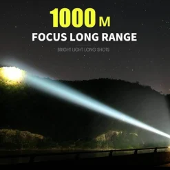 Gear Up u0026 Go Camping-Werkzeuge|Outdoor-Gadgets-Ultrahelle wiederaufladbare LED-Taschenlampe – leistungsstarkes tragbares Licht