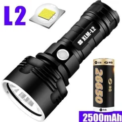 Gear Up u0026 Go Camping-Werkzeuge|Outdoor-Gadgets-Ultrahelle wiederaufladbare LED-Taschenlampe – leistungsstarkes tragbares Licht