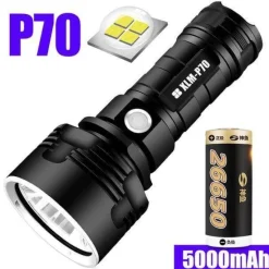 Gear Up u0026 Go Camping-Werkzeuge|Outdoor-Gadgets-Ultrahelle wiederaufladbare LED-Taschenlampe – leistungsstarkes tragbares Licht