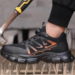 Herren Decor Herrenschuhe-Ultraleichte Sicherheits-Sneaker ohne Schnürung – Strapazierfähige Herrenschuhe