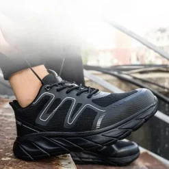 Herren Decor Herrenschuhe-Ultraleichte Sicherheits-Sneaker ohne Schnürung – Strapazierfähige Herrenschuhe