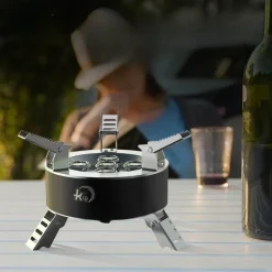 The Outdoor Vault Camping-Werkzeuge|Outdoor-Artikel-Ultraleichter tragbarer winddichter Gaskocher - Faltbarer Campingkocher