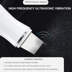 The Relaxation Nook Massageprodukte|Gesundheits-Gadgets-Ultraschall-Gesichtsmassagegerät – Tiefenreinigendes Hautwerkzeug