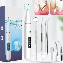 PureGlow Männerpflege|Frauenpflege-Ultraschall-Zahnreiniger-Set – wiederaufladbares Mundpflegesystem