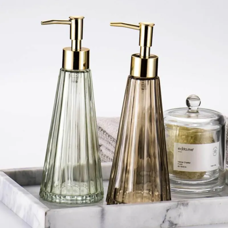 The Bath Nook Badezimmer-Umbrella Glass Soap Dispenser - Stylish Bathroom Accessory