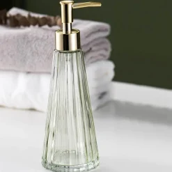 The Bath Nook Badezimmer-Umbrella Glass Soap Dispenser - Stylish Bathroom Accessory