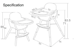 Kinder The Decor Haven Kinderwagen & Zubehör-Umwandelbarer Baby-Stillstuhl – Multifunktionaler Tischsitz
