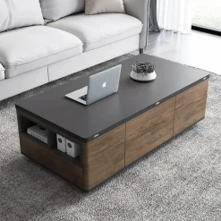 Cozy Living Möbel-Umwandelbarer, klappbarer Couchtisch mit Hubfunktion – platzsparendes, modernes Design