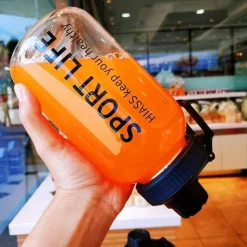 Tom Küche & Esszimmer-Umweltfreundliche Glaswasserflasche – Tragbares Trinkgeschirr für den Außenbereich