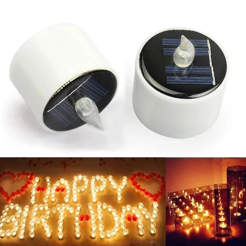 Adventure Basecamp Camping Im Freien|Outdoor-Artikel-Umweltfreundliche Solar-Mini-Kerzenlichter – Dekoration für den Außenbereich