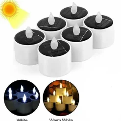 Adventure Basecamp Camping Im Freien|Outdoor-Artikel-Umweltfreundliche Solar-Mini-Kerzenlichter – Dekoration für den Außenbereich